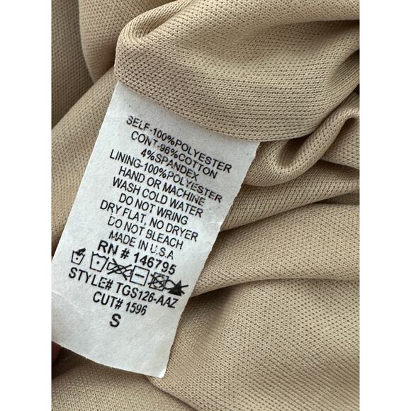 4SI3NNA Womens Tank Bodysuit Size S Cream Brown Blouse Minimal Capsule - Picture 7 of 8